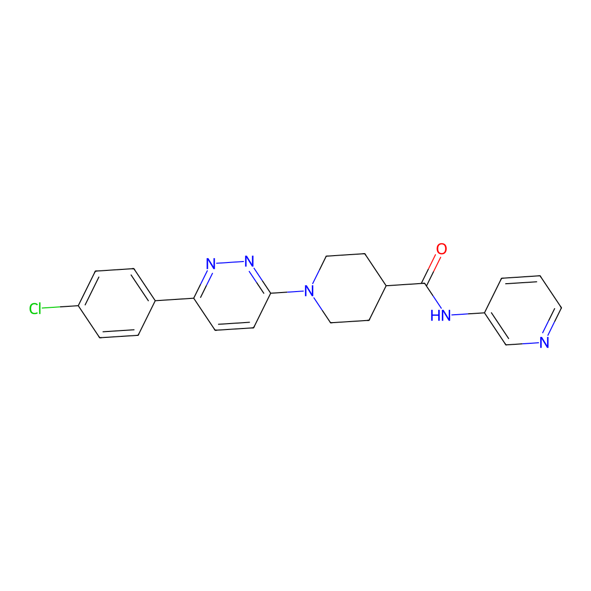 1-(6-(4-chlorophenyl)pyridazin-3-yl)-N-(pyridin-3-yl)piperidine-4-carboxamide molecular structure, CAS 1105217-96-6