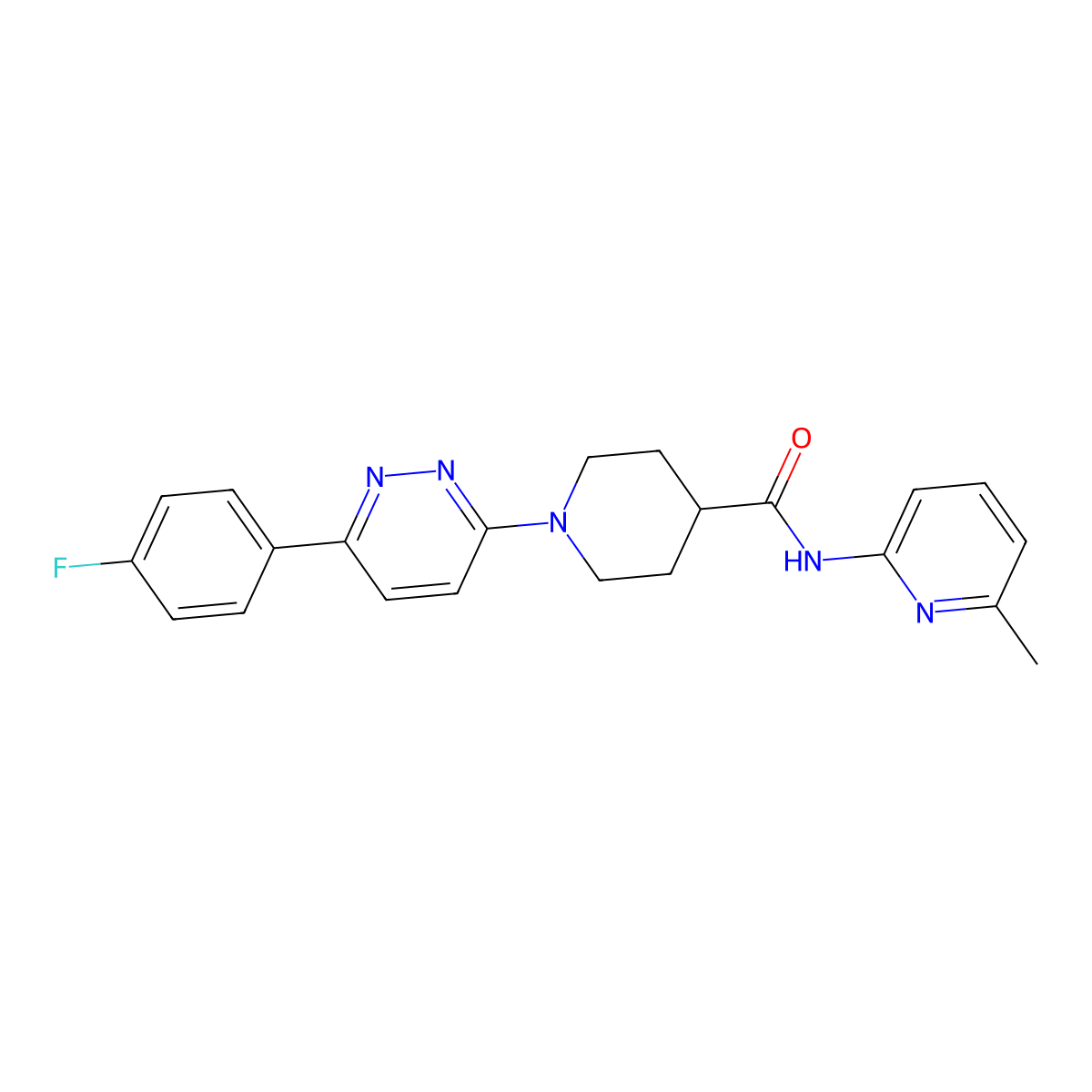 1-[6-(4-fluorophenyl)pyridazin-3-yl]-N-(6-methylpyridin-2-yl)piperidine-4-carboxamide molecular structure, CAS 1105218-25-4