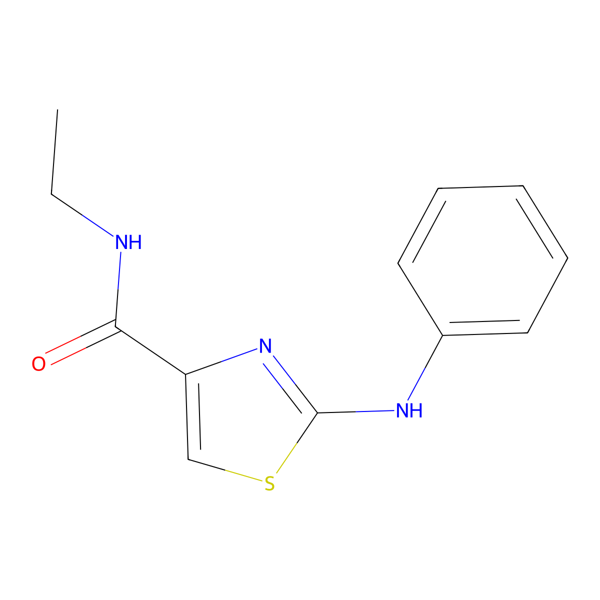 N-ethyl-2-(phenylamino)thiazole-4-carboxamide molecular structure, CAS 1105219-53-1