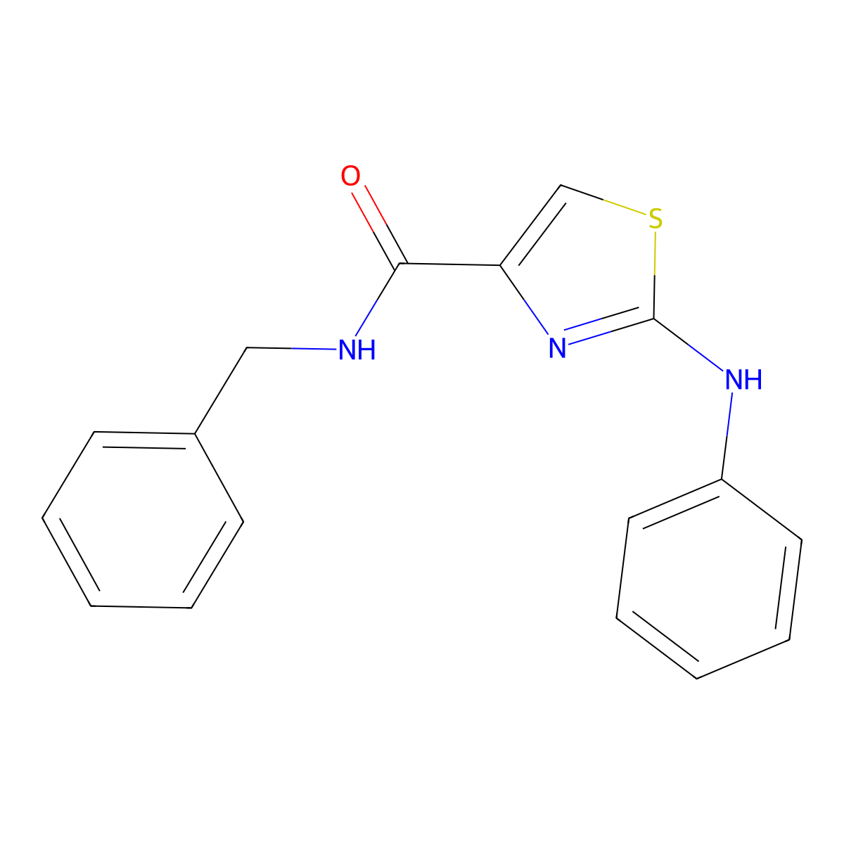 N-benzyl-2-(phenylamino)thiazole-4-carboxamide molecular structure, CAS 1105219-60-0