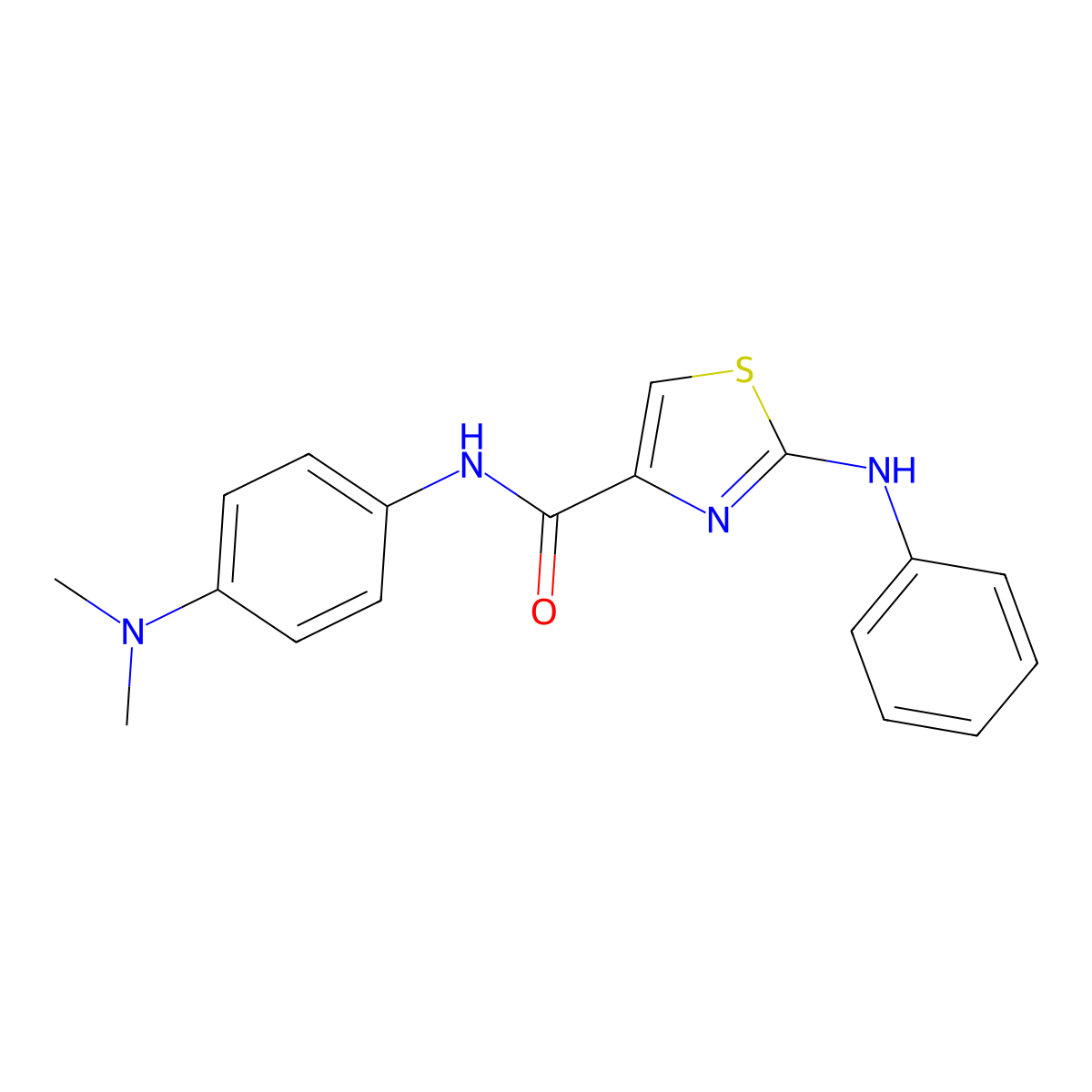 N-[4-(dimethylamino)phenyl]-2-(phenylamino)-1,3-thiazole-4-carboxamide molecular structure, CAS 1105219-74-6