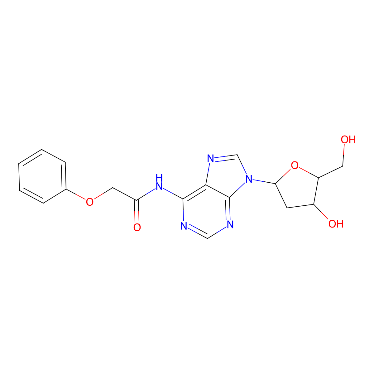 2'-Deoxy-N6-phenoxyacetyladenosine molecular structure, CAS 110522-74-2