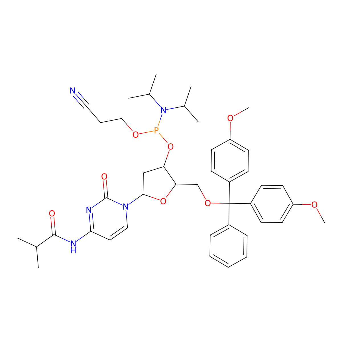 IBU-DC Phosphoramidite molecular structure, CAS 110522-84-4
