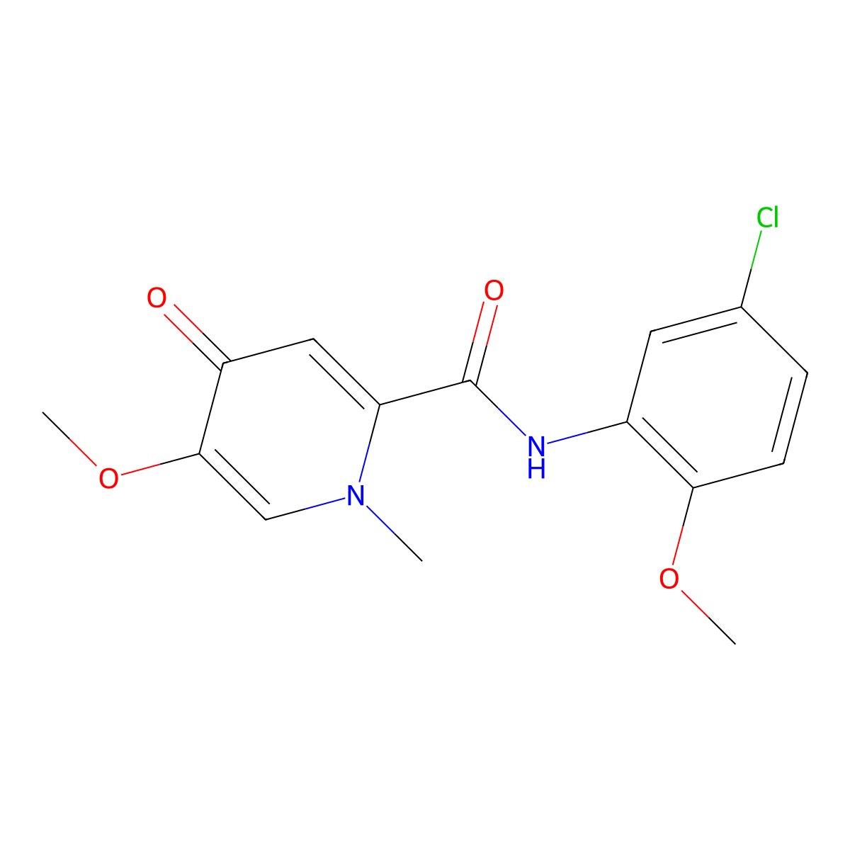 N-(5-chloro-2-methoxyphenyl)-5-methoxy-1-methyl-4-oxo-1,4-dihydropyridine-2-carboxamide molecular structure, CAS 1105220-21-0