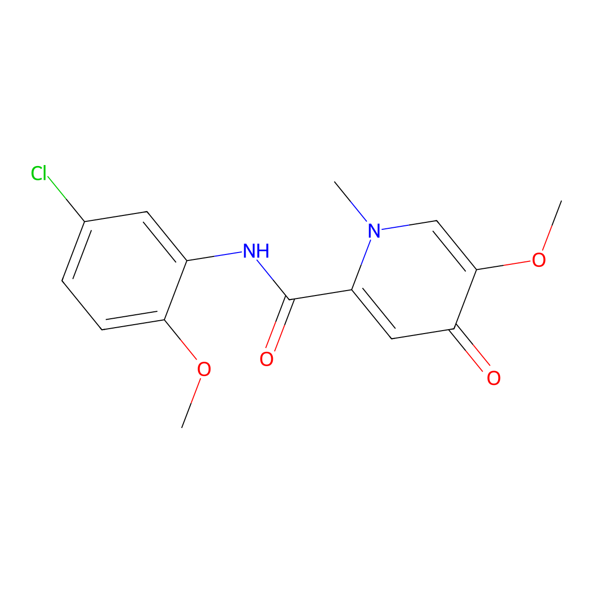 N-(5-chloro-2-methoxyphenyl)-5-methoxy-1-methyl-4-oxo-1,4-dihydropyridine-2-carboxamide molecular structure, CAS 1105220-21-0