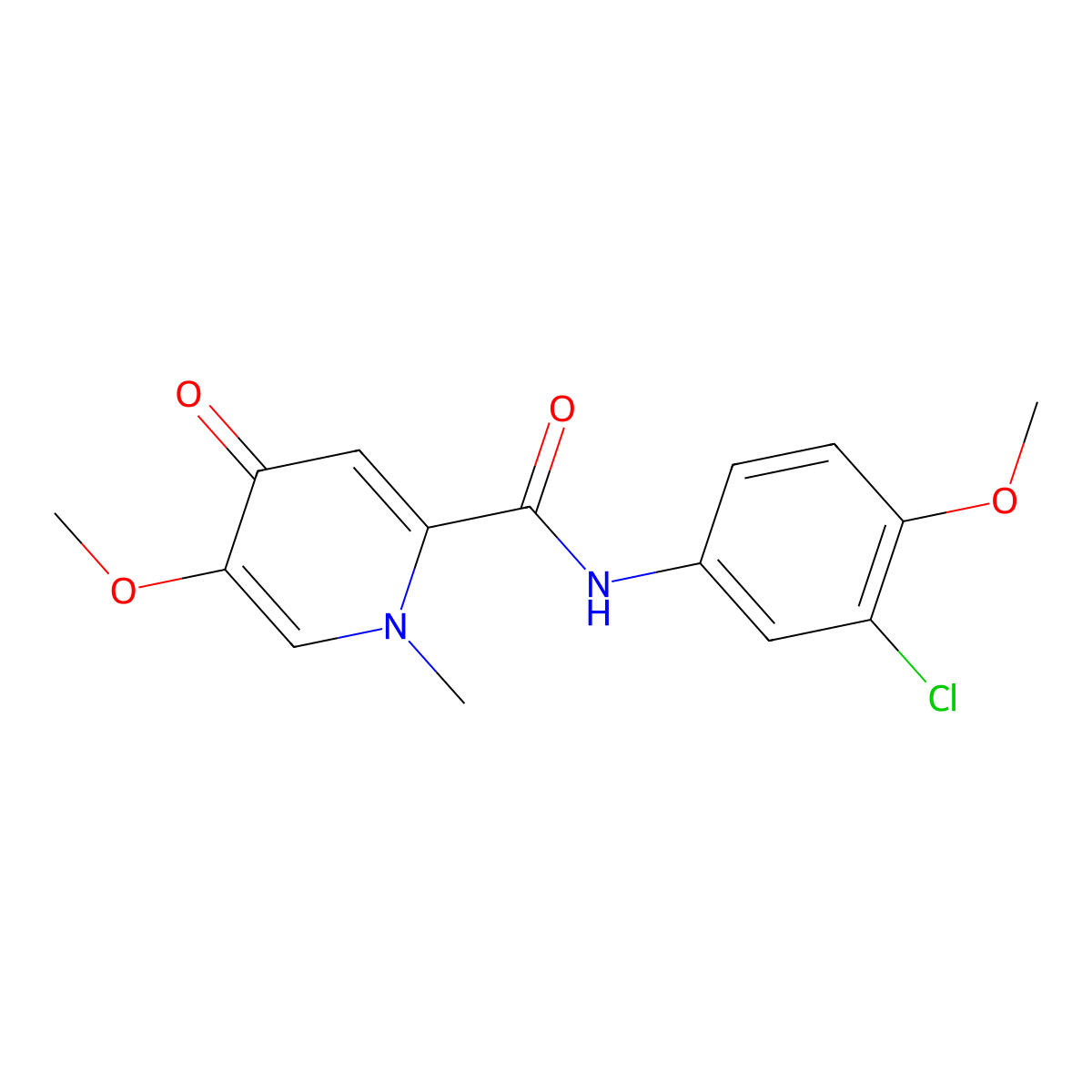 N-(3-chloro-4-methoxyphenyl)-5-methoxy-1-methyl-4-oxo-1,4-dihydropyridine-2-carboxamide molecular structure, CAS 1105220-28-7