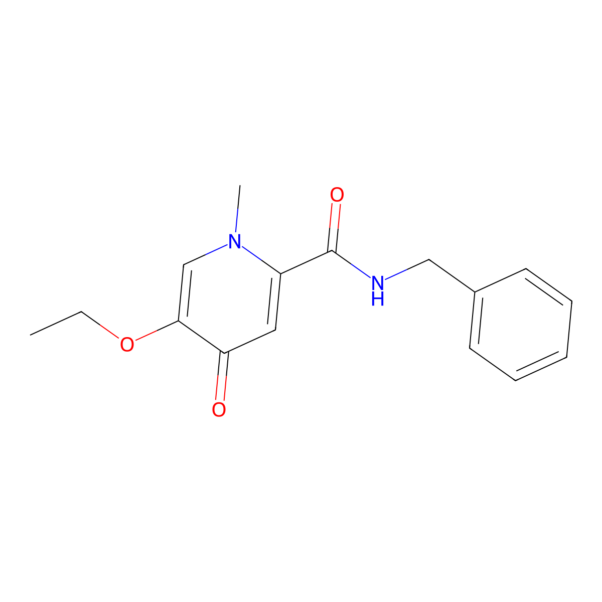 N-benzyl-5-ethoxy-1-methyl-4-oxo-1,4-dihydropyridine-2-carboxamide molecular structure, CAS 1105220-63-0