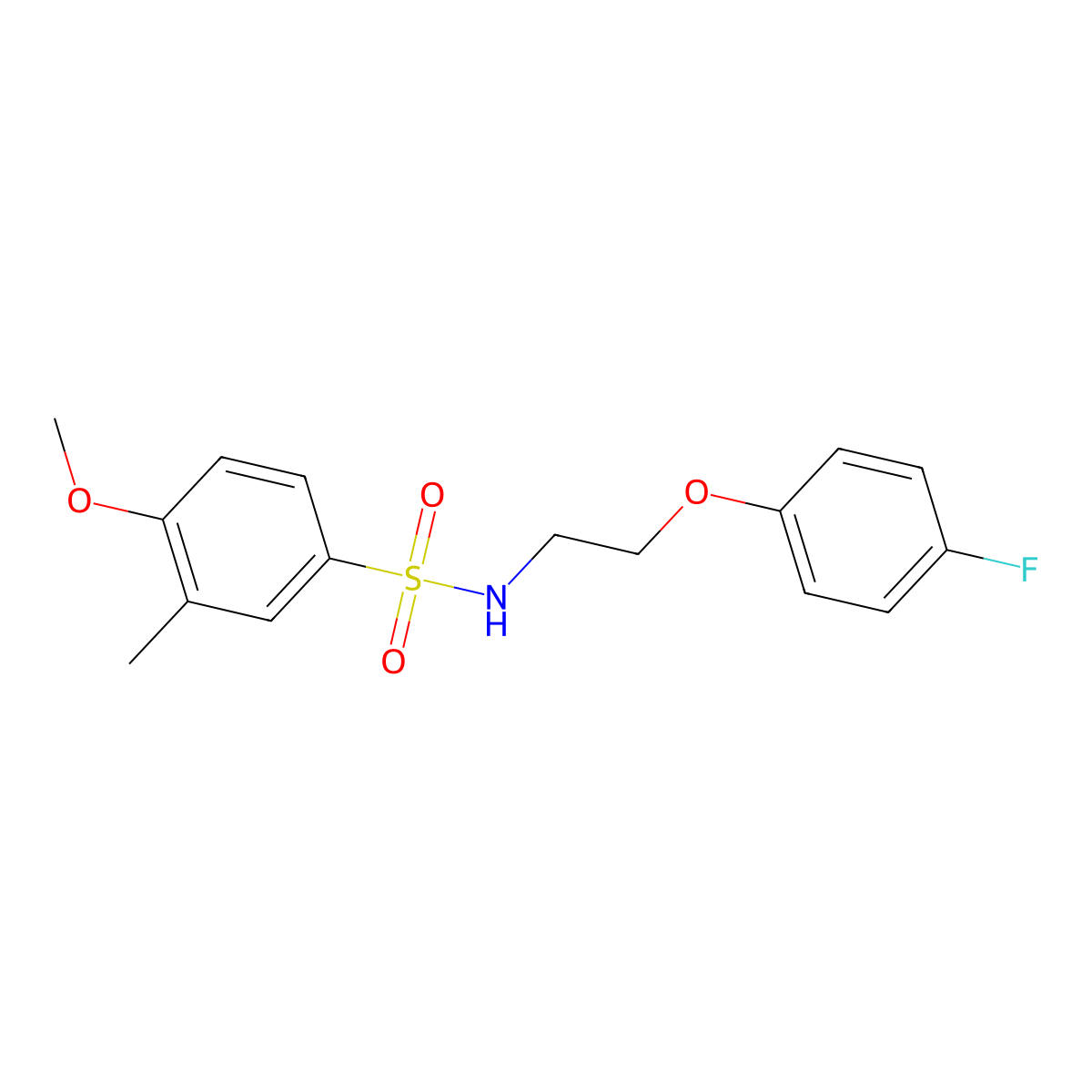 N-(2-(4-fluorophenoxy)ethyl)-4-methoxy-3-methylbenzenesulfonamide molecular structure, CAS 1105220-65-2