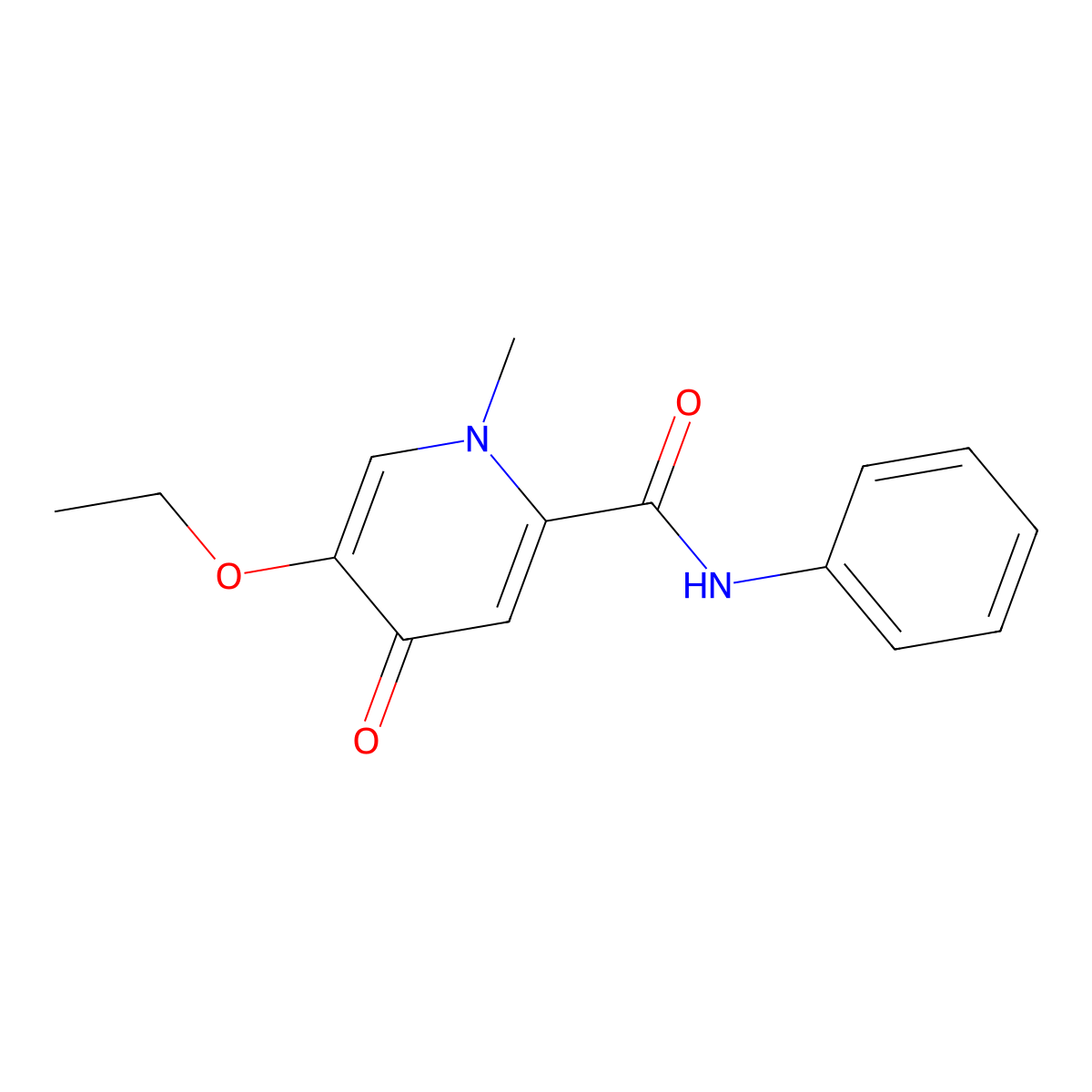 5-ethoxy-1-methyl-4-oxo-N-phenyl-1,4-dihydropyridine-2-carboxamide molecular structure, CAS 1105220-70-9