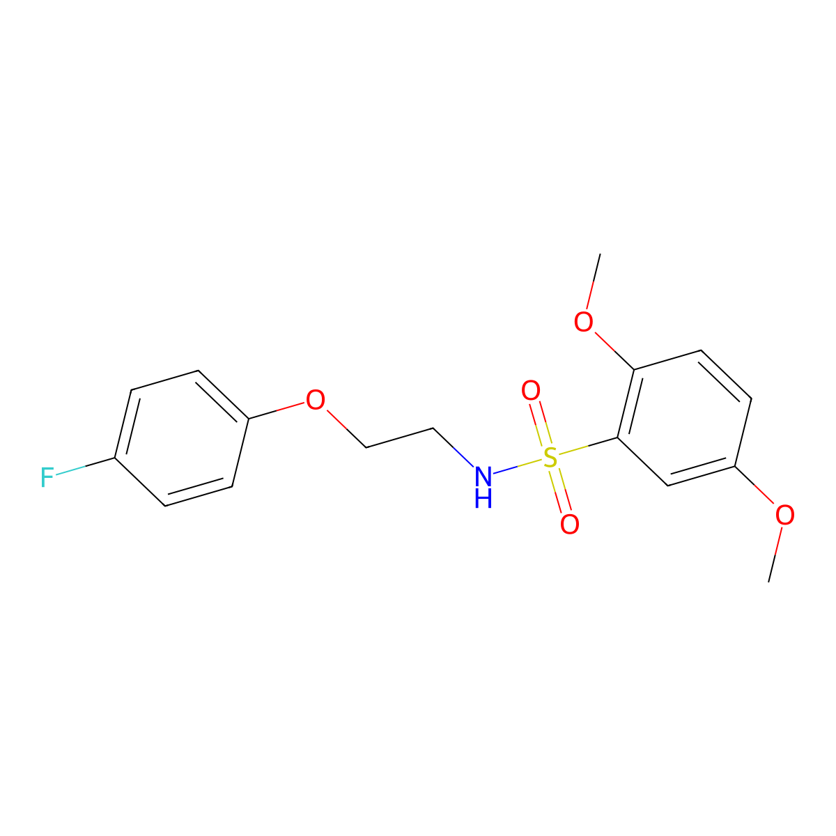 N-(2-(4-fluorophenoxy)ethyl)-2,5-dimethoxybenzenesulfonamide molecular structure, CAS 1105220-72-1