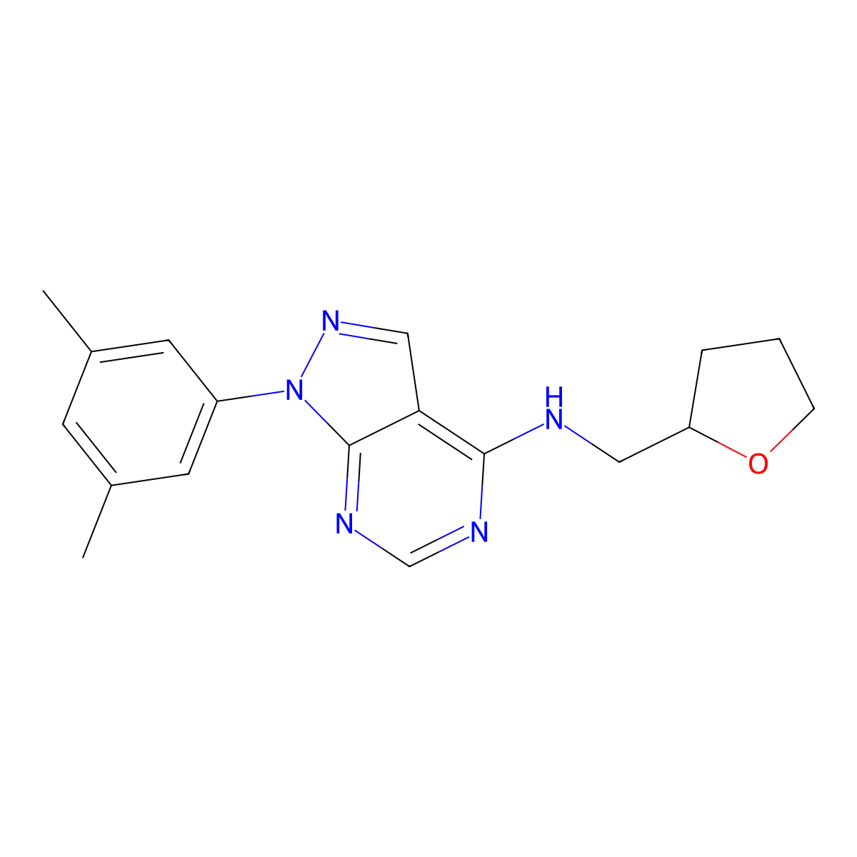 [1-(3,5-Dimethylphenyl)pyrazolo[4,5-e]pyrimidin-4-yl](oxolan-2-ylmethyl)amine molecular structure, CAS 1105220-93-6