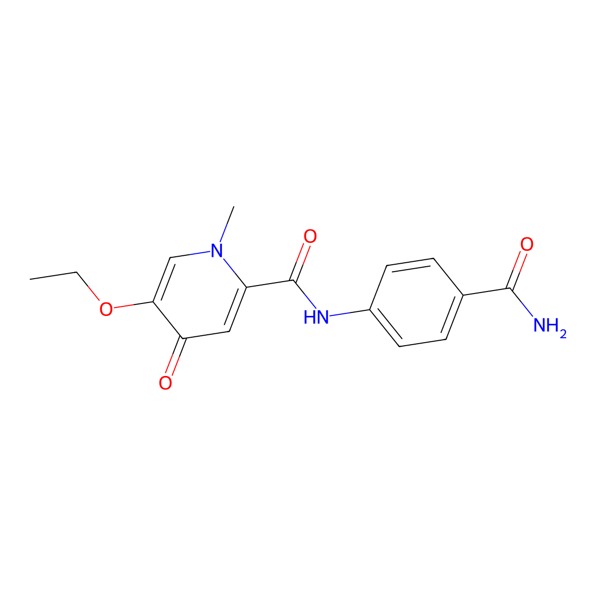 N-(4-carbamoylphenyl)-5-ethoxy-1-methyl-4-oxo-1,4-dihydropyridine-2-carboxamide molecular structure, CAS 1105221-11-1