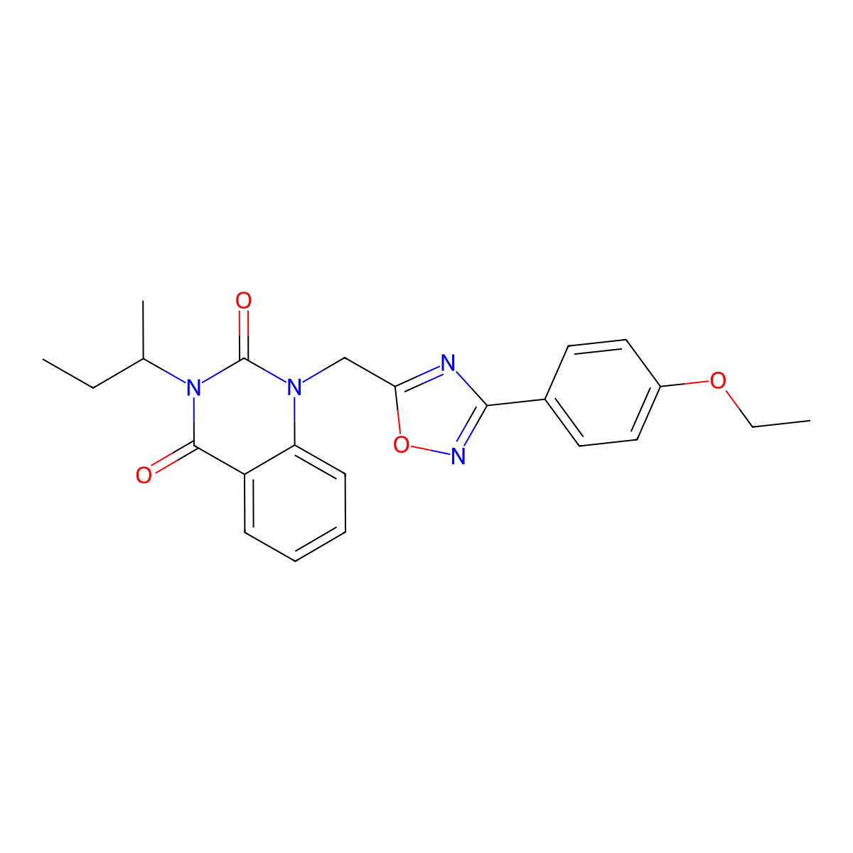 3-(Butan-2-yl)-1-{[3-(4-ethoxyphenyl)-1,2,4-oxadiazol-5-yl]methyl}-1,2,3,4-tetrahydroquinazoline-2,4-dione molecular structure, CAS 1105221-86-0