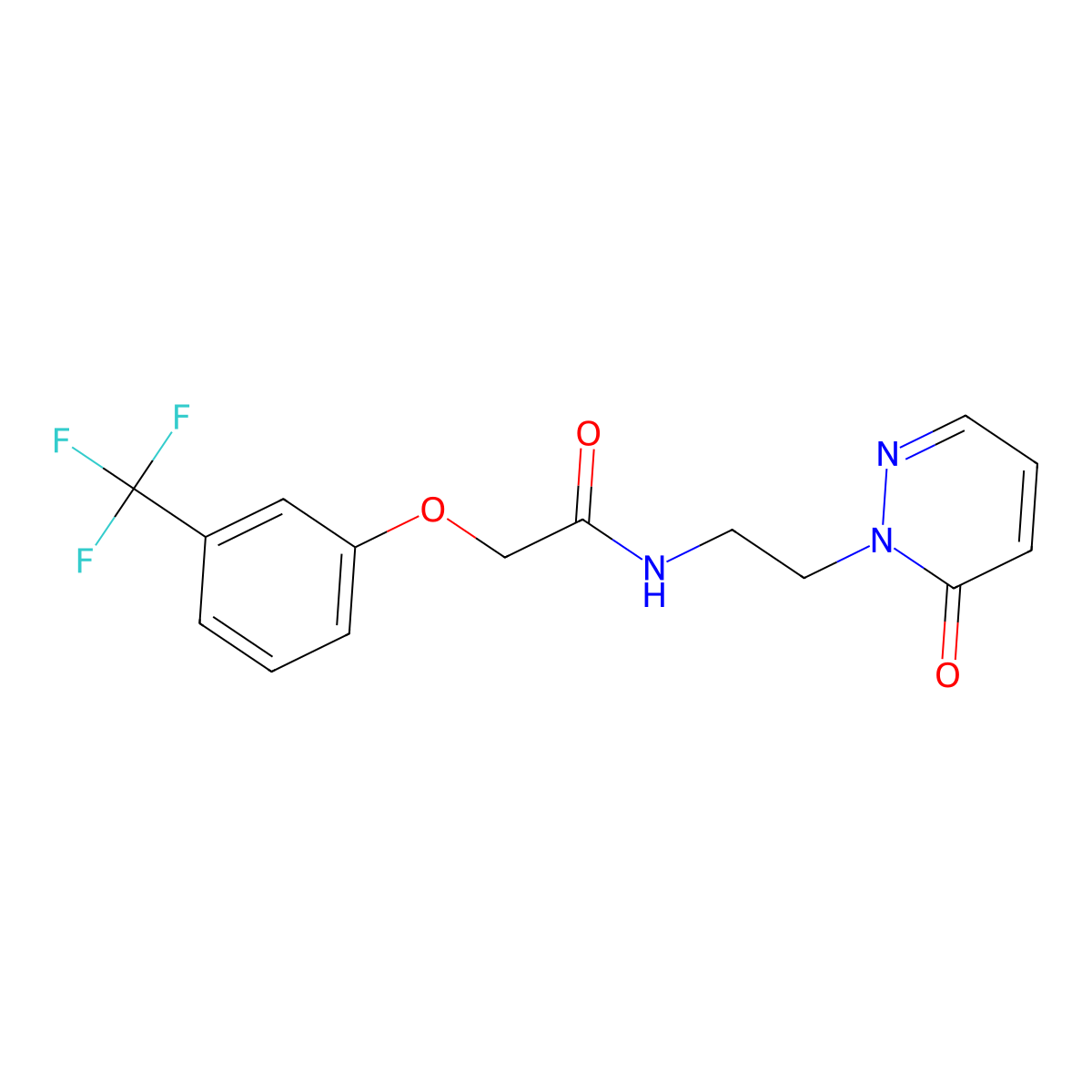N-(2-(6-oxopyridazin-1(6H)-yl)ethyl)-2-(3-(trifluoromethyl)phenoxy)acetamide molecular structure, CAS 1105221-92-8