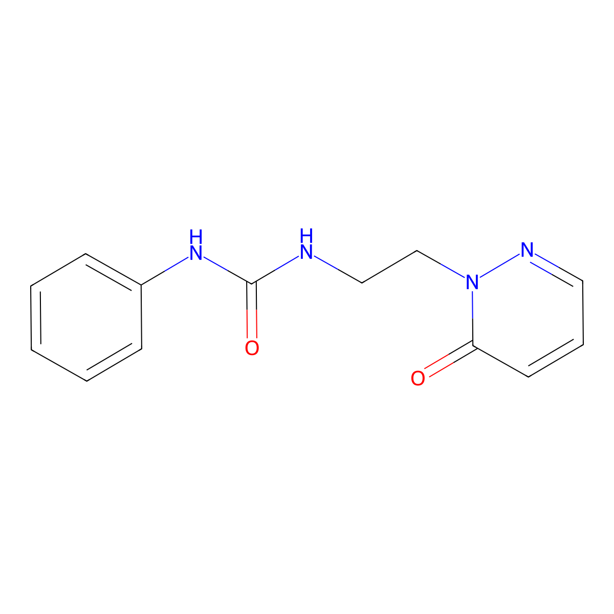 1-(2-(6-oxopyridazin-1(6H)-yl)ethyl)-3-phenylurea molecular structure, CAS 1105221-98-4