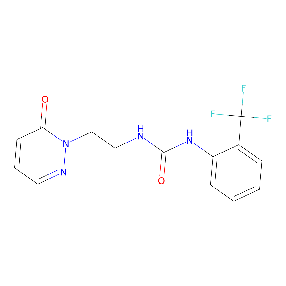 1-(2-(6-oxopyridazin-1(6H)-yl)ethyl)-3-(2-(trifluoromethyl)phenyl)urea molecular structure, CAS 1105222-16-9