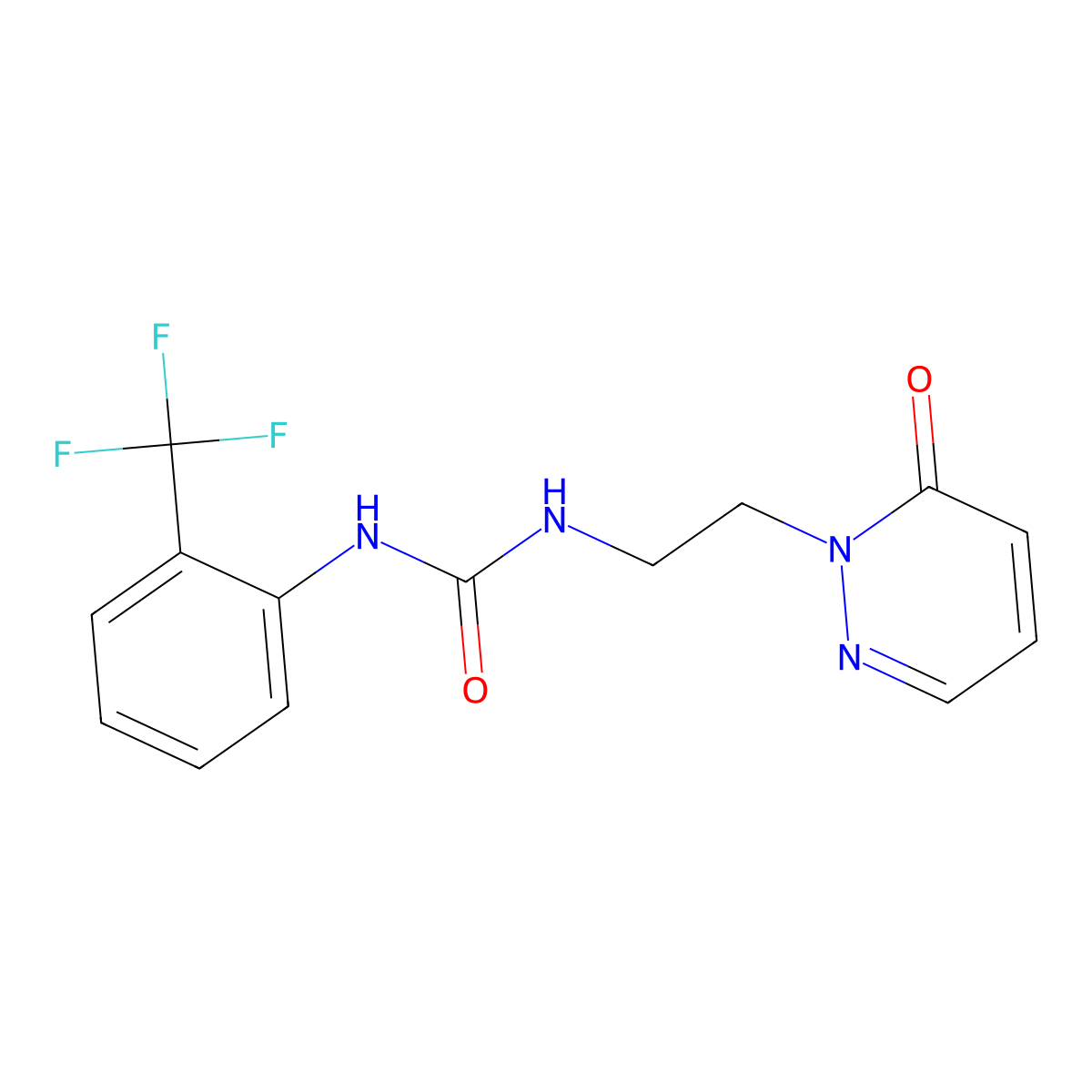 1-(2-(6-oxopyridazin-1(6H)-yl)ethyl)-3-(2-(trifluoromethyl)phenyl)urea molecular structure, CAS 1105222-16-9