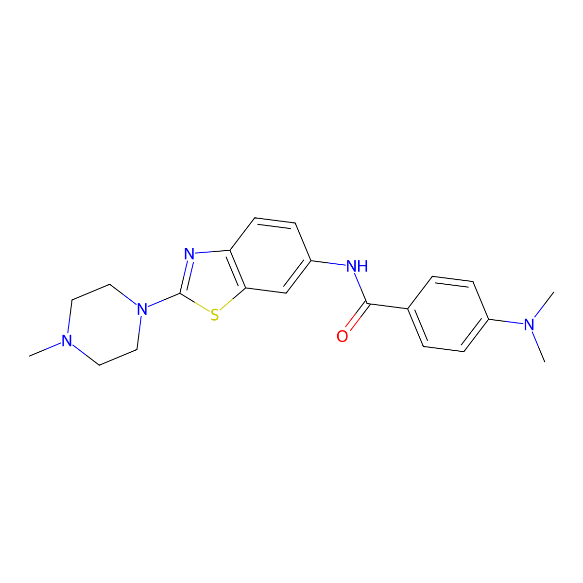 4-(dimethylamino)-N-(2-(4-methylpiperazin-1-yl)benzo[d]thiazol-6-yl)benzamide molecular structure, CAS 1105223-27-5