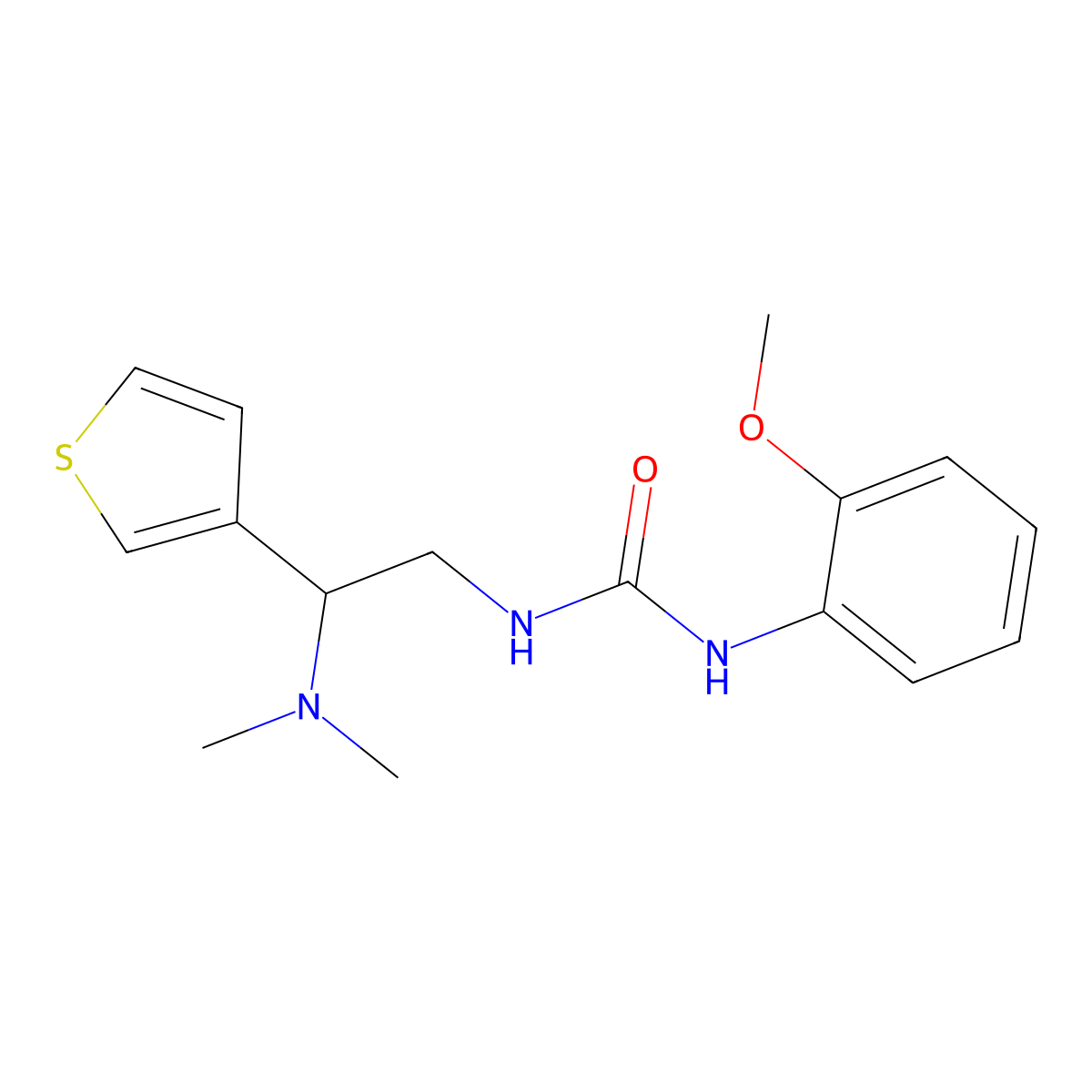 1-(2-(Dimethylamino)-2-(thiophen-3-yl)ethyl)-3-(2-methoxyphenyl)urea molecular structure, CAS 1105224-17-6