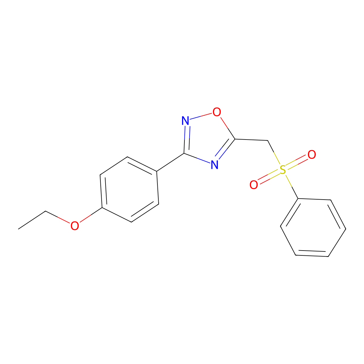 3-(4-Ethoxyphenyl)-5-((phenylsulfonyl)methyl)-1,2,4-oxadiazole molecular structure, CAS 1105224-37-0