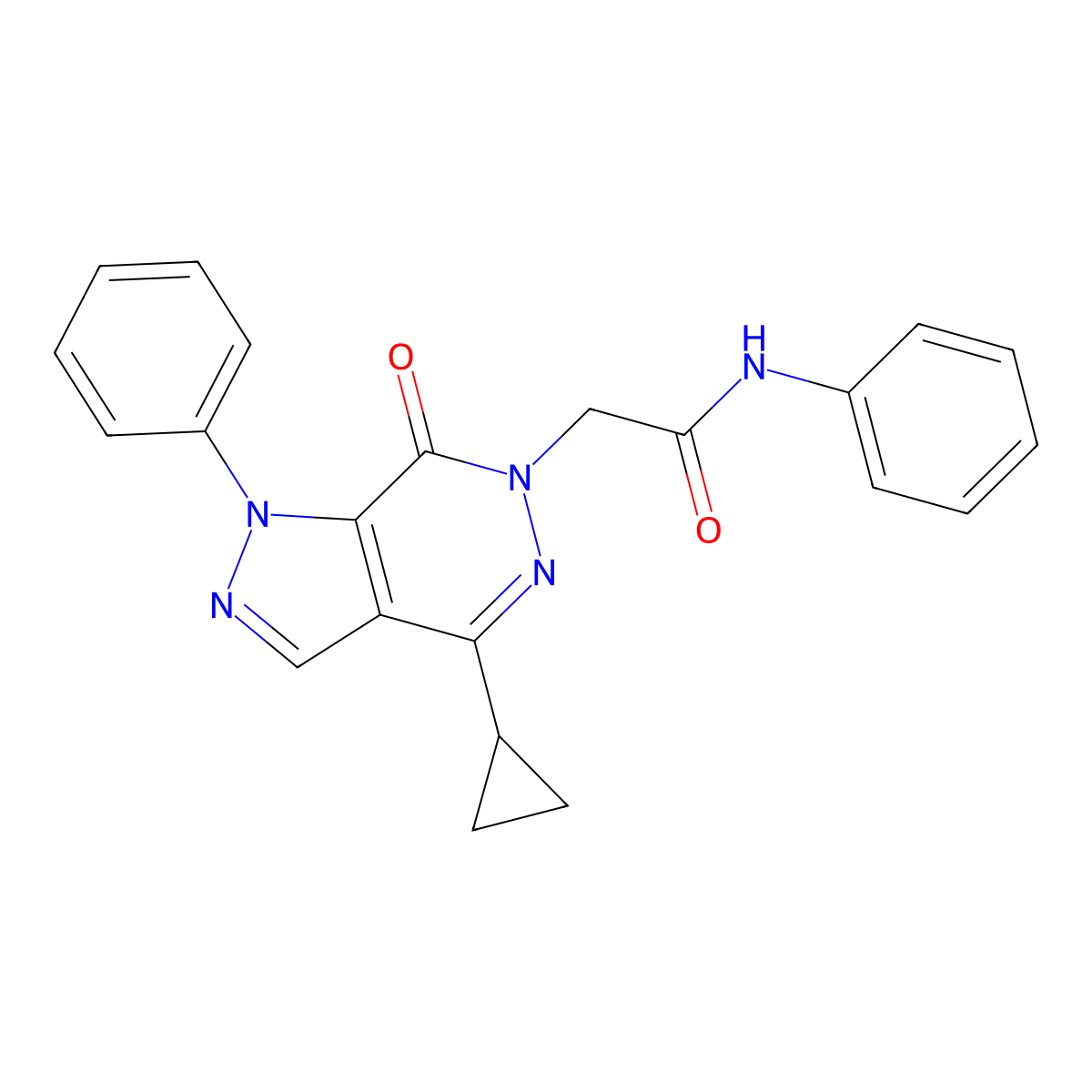 2-(4-cyclopropyl-7-oxo-1-phenyl-1H-pyrazolo[3,4-d]pyridazin-6(7H)-yl)-N-phenylacetamide molecular structure, CAS 1105224-91-6