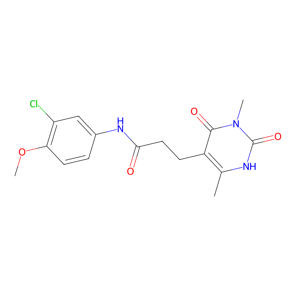 N-(3-chloro-4-methoxyphenyl)-3-(3,6-dimethyl-2,4-dioxo-1,2,3,4-tetrahydropyrimidin-5-yl)propanamide molecular structure, CAS 1105226-57-0