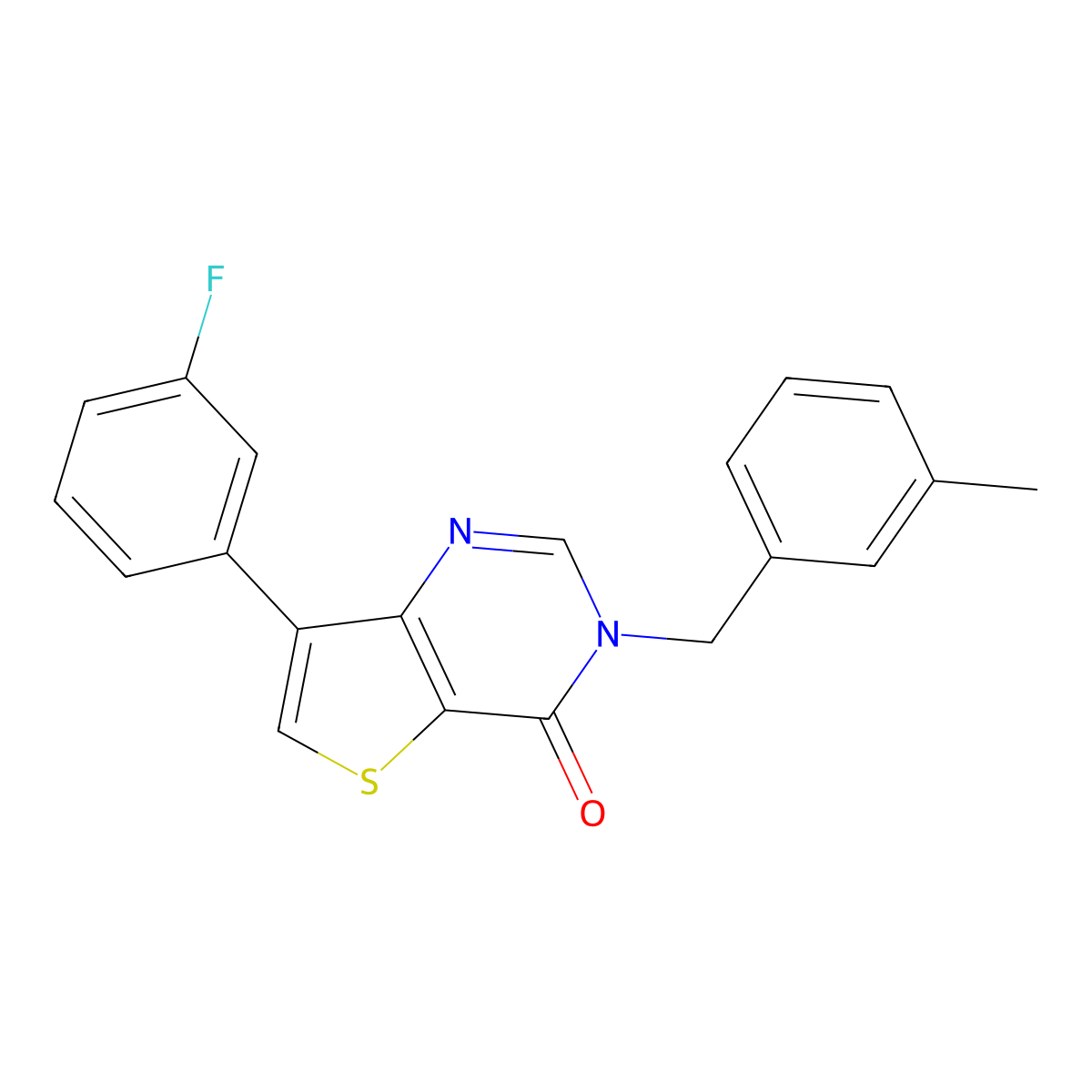 7-(3-fluorophenyl)-3-(3-methylbenzyl)thieno[3,2-d]pyrimidin-4(3H)-one molecular structure, CAS 1105226-80-9
