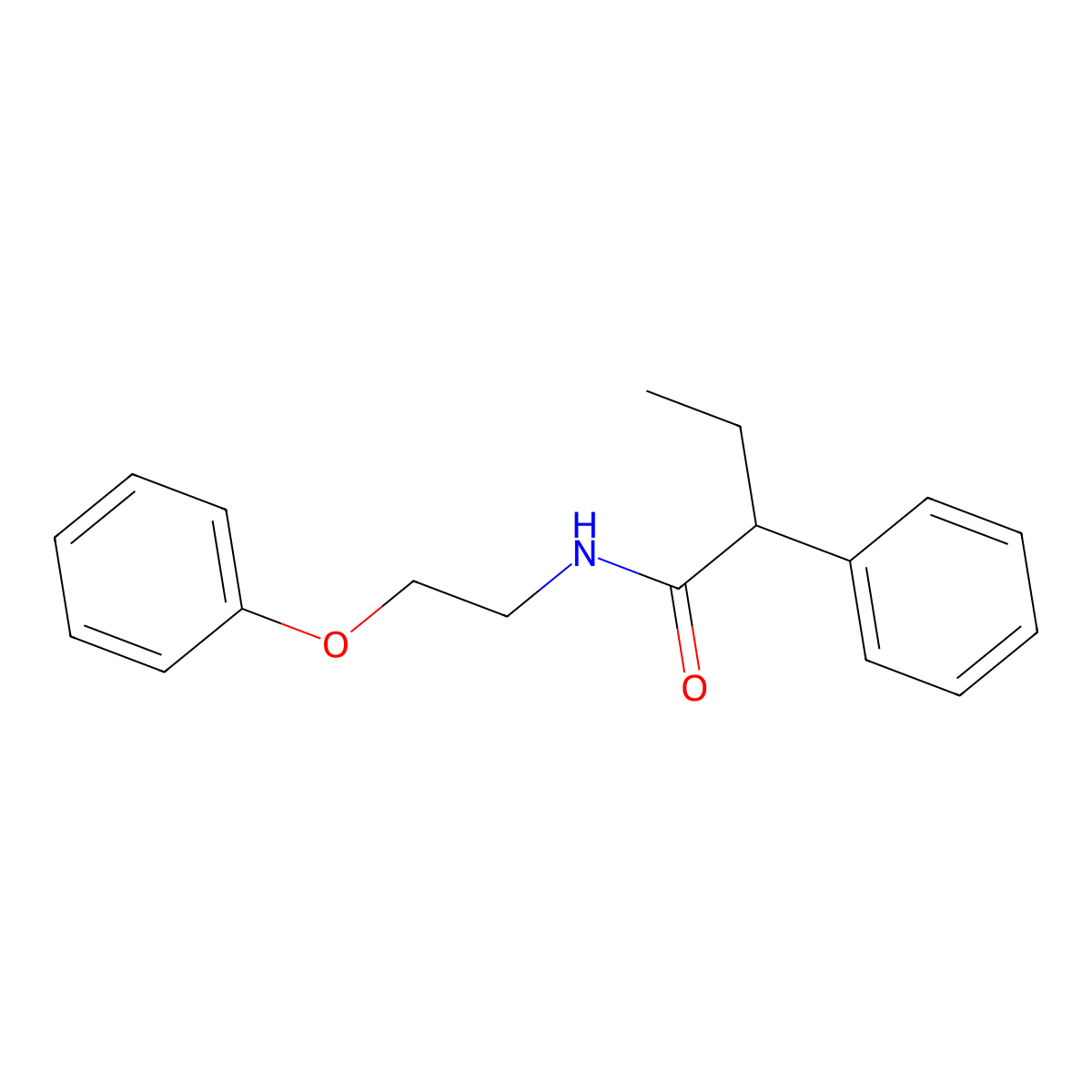N-(2-phenoxyethyl)-2-phenylbutanamide molecular structure, CAS 1105226-93-4
