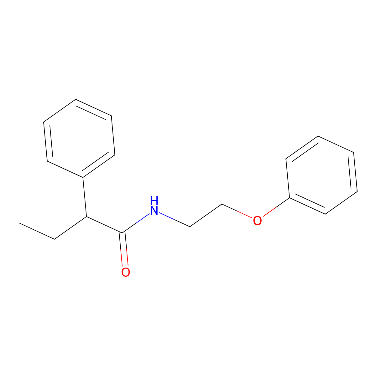 N-(2-phenoxyethyl)-2-phenylbutanamide molecular structure, CAS 1105226-93-4