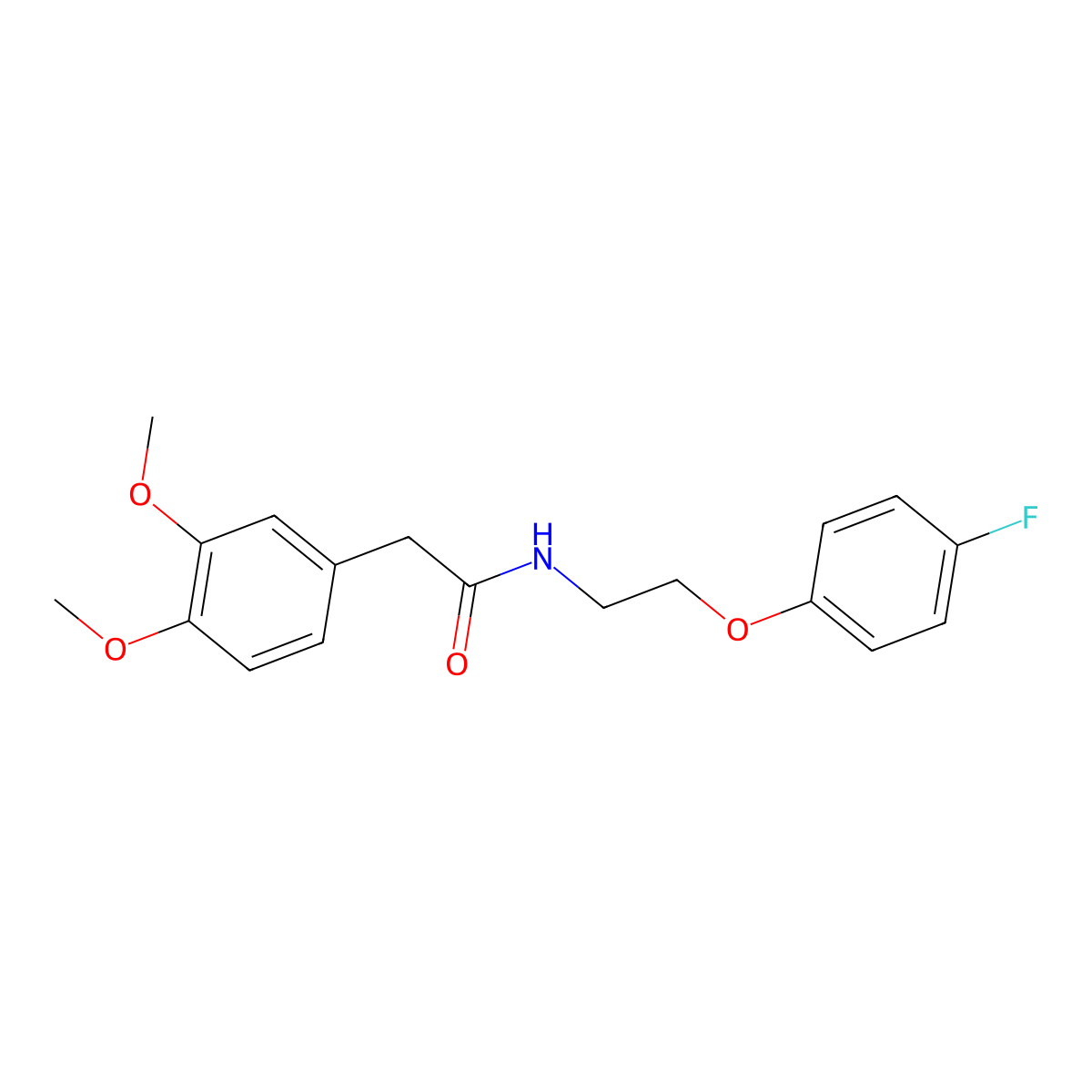 2-(3,4-dimethoxyphenyl)-N-[2-(4-fluorophenoxy)ethyl]acetamide molecular structure, CAS 1105227-51-7