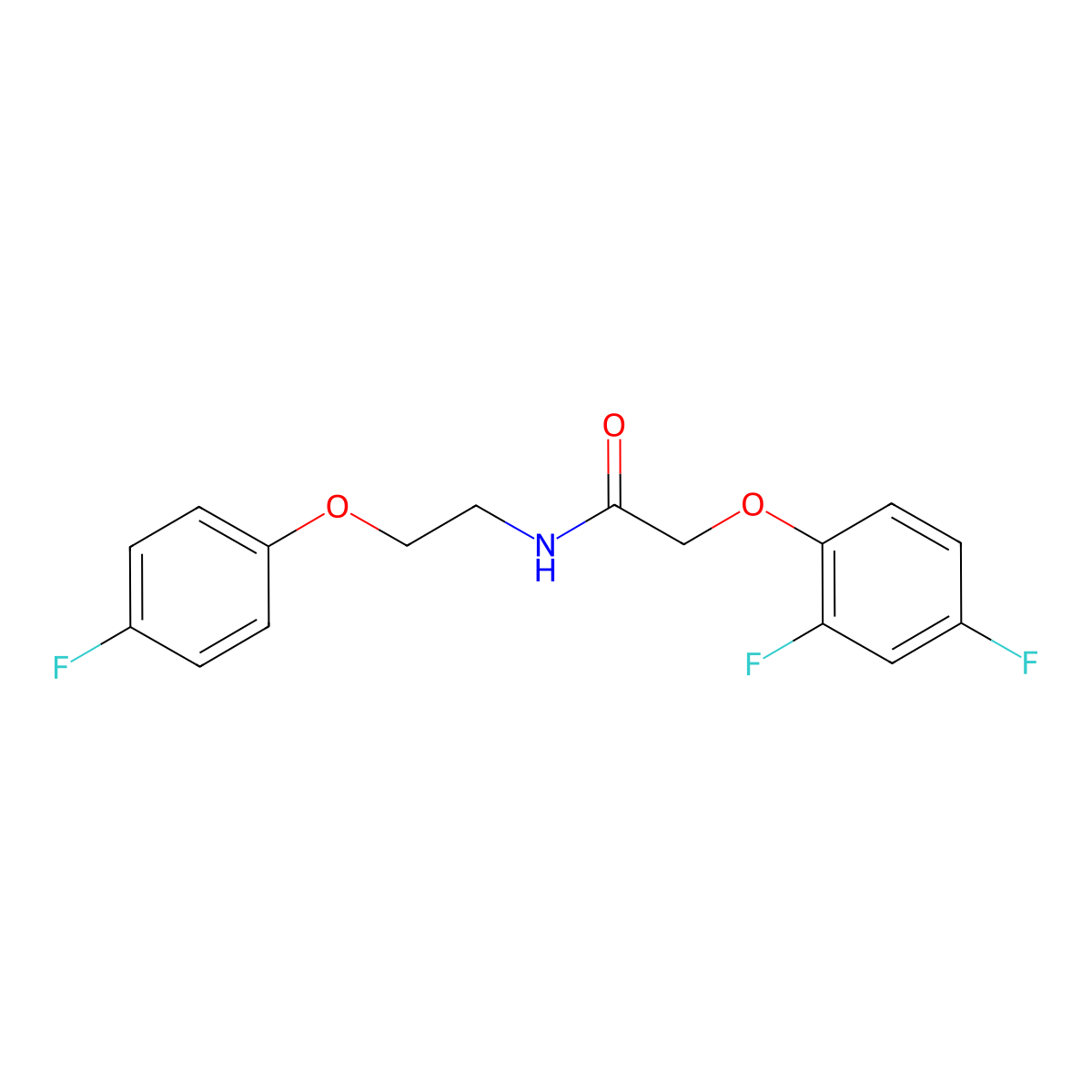 2-(2,4-difluorophenoxy)-N-[2-(4-fluorophenoxy)ethyl]acetamide molecular structure, CAS 1105227-67-5
