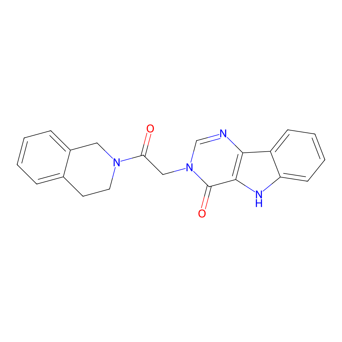 3-(2-(3,4-dihydroisoquinolin-2(1H)-yl)-2-oxoethyl)-3H-pyrimido[5,4-b]indol-4(5H)-one molecular structure, CAS 1105227-70-0