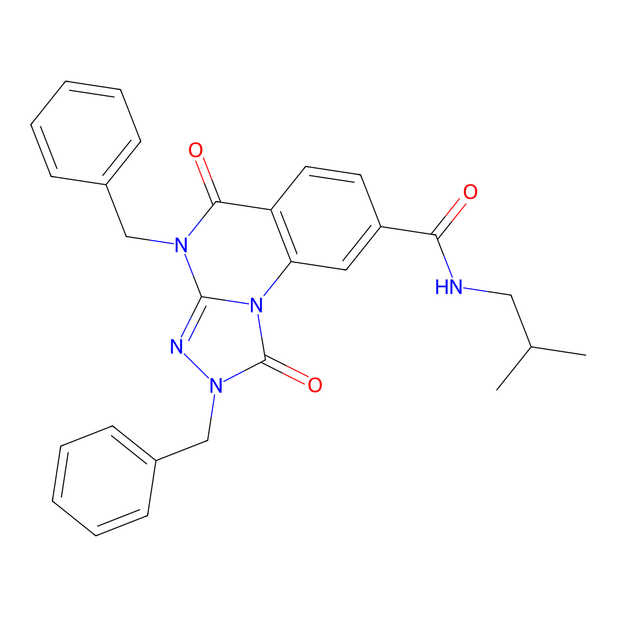 2,4-dibenzyl-N-(2-methylpropyl)-1,5-dioxo-1H,2H,4H,5H-[1,2,4]triazolo[4,3-a]quinazoline-8-carboxamide molecular structure, CAS 1105227-88-0