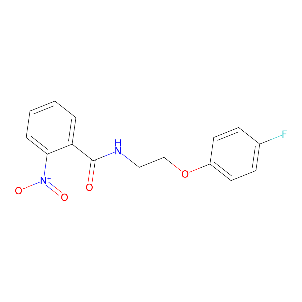 N-(2-(4-fluorophenoxy)ethyl)-2-nitrobenzamide molecular structure, CAS 1105227-91-5