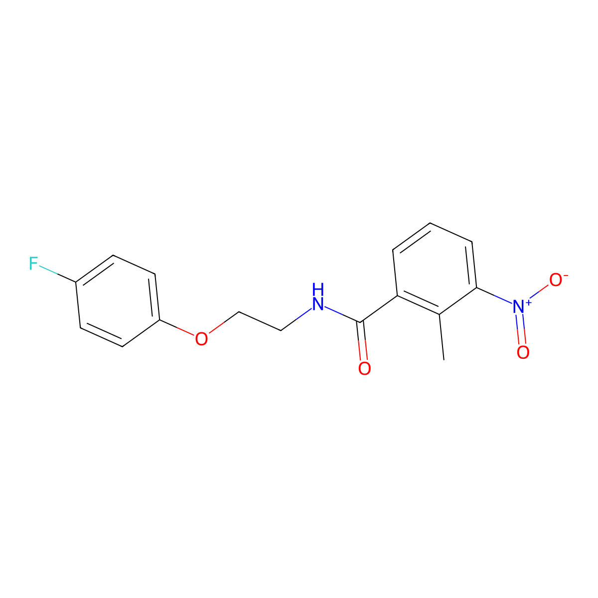 N-[2-(4-fluorophenoxy)ethyl]-2-methyl-3-nitrobenzamide molecular structure, CAS 1105228-15-6