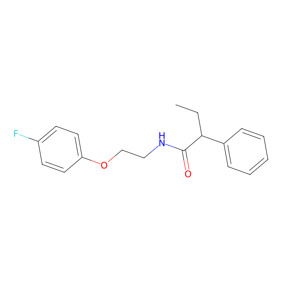 N-[2-(4-fluorophenoxy)ethyl]-2-phenylbutanamide molecular structure, CAS 1105228-23-6