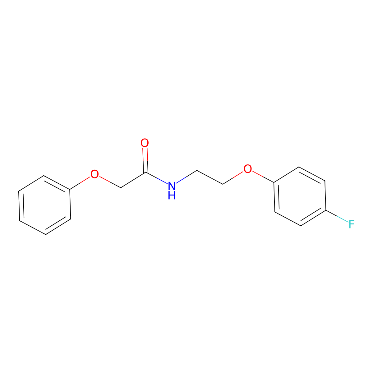 N-(2-(4-fluorophenoxy)ethyl)-2-phenoxyacetamide molecular structure, CAS 1105228-31-6