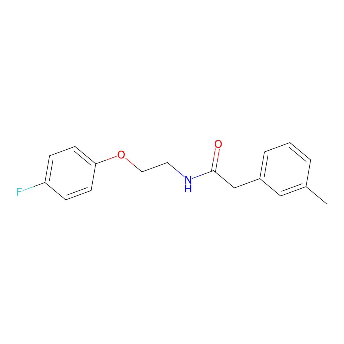 N-(2-(4-fluorophenoxy)ethyl)-2-(m-tolyl)acetamide molecular structure, CAS 1105228-39-4