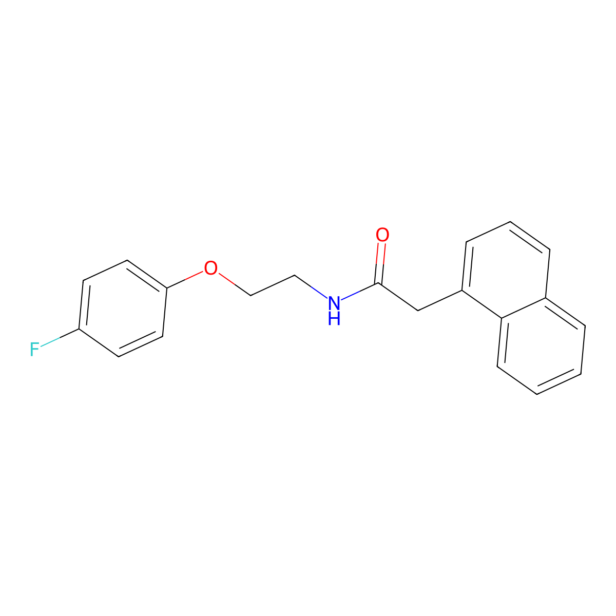 N-(2-(4-fluorophenoxy)ethyl)-2-(naphthalen-1-yl)acetamide molecular structure, CAS 1105228-71-4