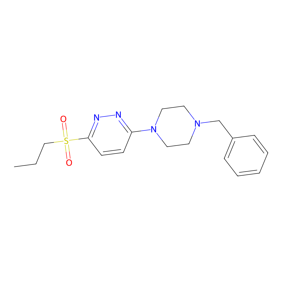 3-(4-Benzylpiperazin-1-yl)-6-(propylsulfonyl)pyridazine molecular structure, CAS 1105228-76-9