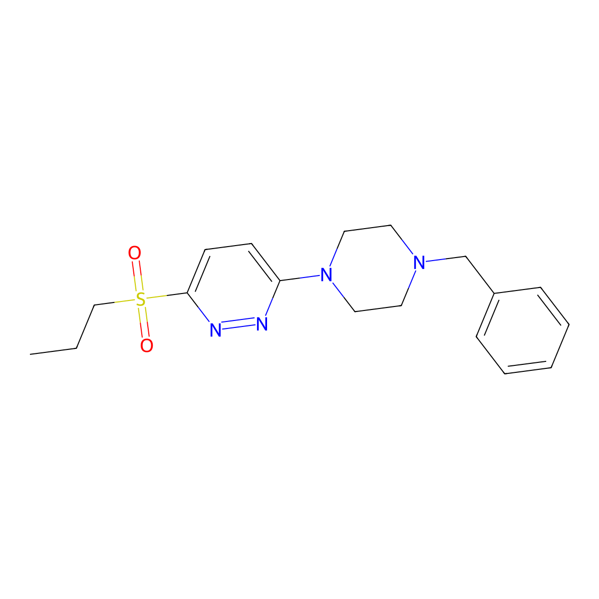3-(4-Benzylpiperazin-1-yl)-6-(propylsulfonyl)pyridazine molecular structure, CAS 1105228-76-9
