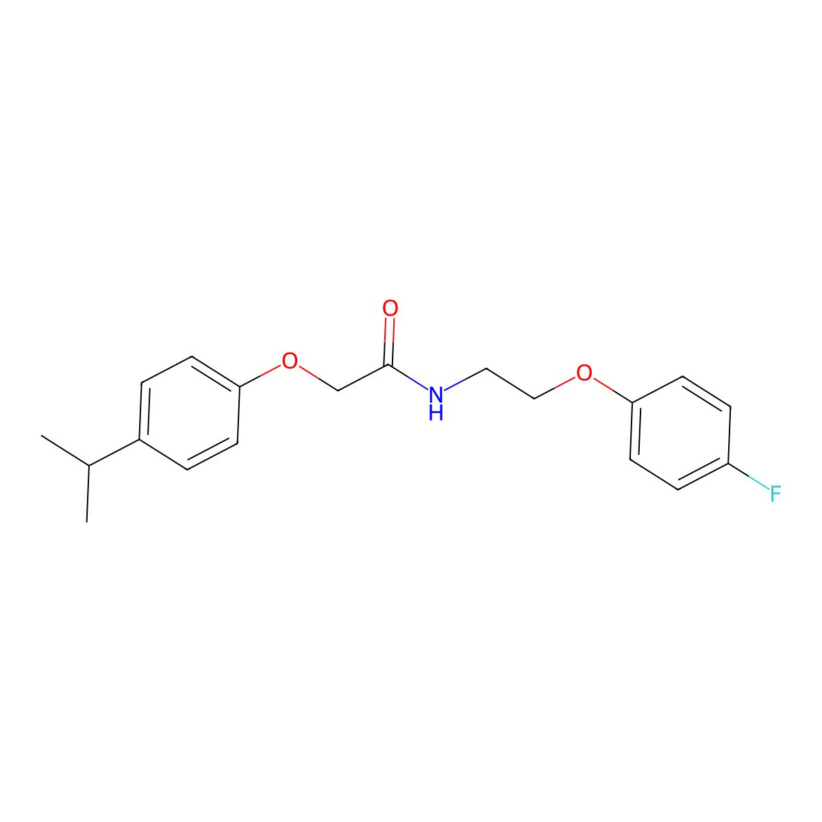 N-(2-(4-fluorophenoxy)ethyl)-2-(4-isopropylphenoxy)acetamide molecular structure, CAS 1105228-87-2