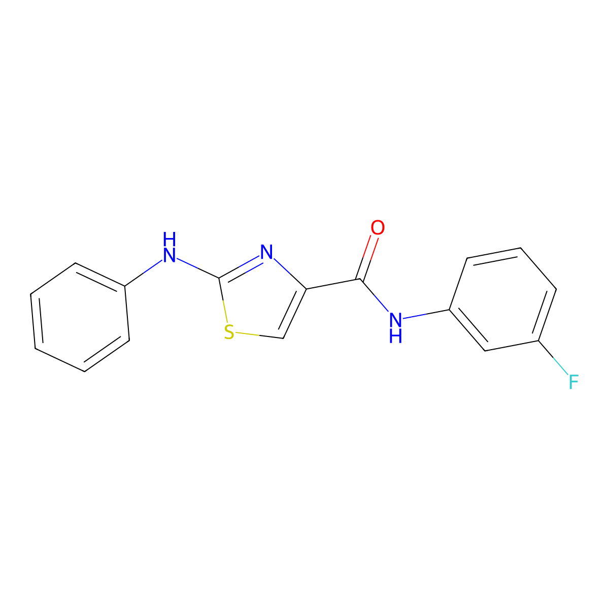 N-(3-fluorophenyl)-2-(phenylamino)thiazole-4-carboxamide molecular structure, CAS 1105228-89-4