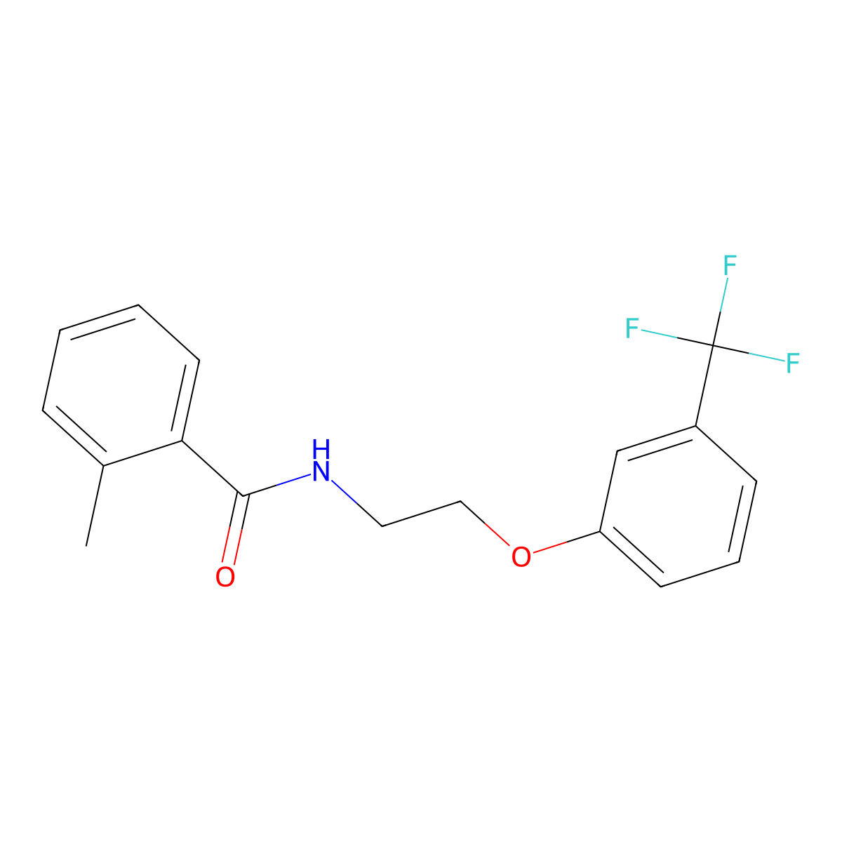 2-methyl-N-(2-(3-(trifluoromethyl)phenoxy)ethyl)benzamide molecular structure, CAS 1105229-90-0
