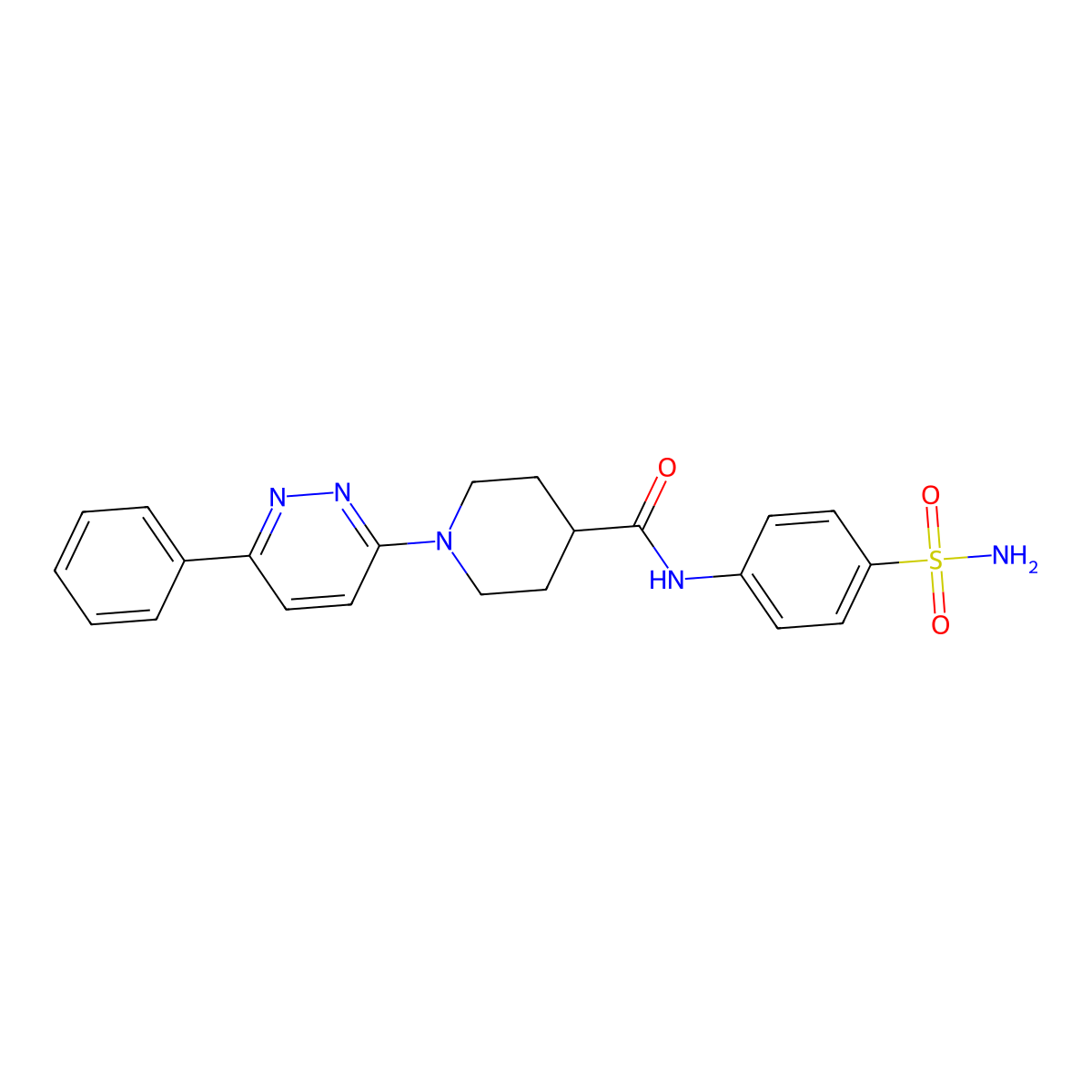 1-(6-phenylpyridazin-3-yl)-N-(4-sulfamoylphenyl)piperidine-4-carboxamide molecular structure, CAS 1105230-20-3