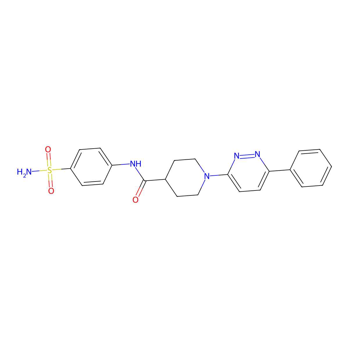 1-(6-phenylpyridazin-3-yl)-N-(4-sulfamoylphenyl)piperidine-4-carboxamide molecular structure, CAS 1105230-20-3