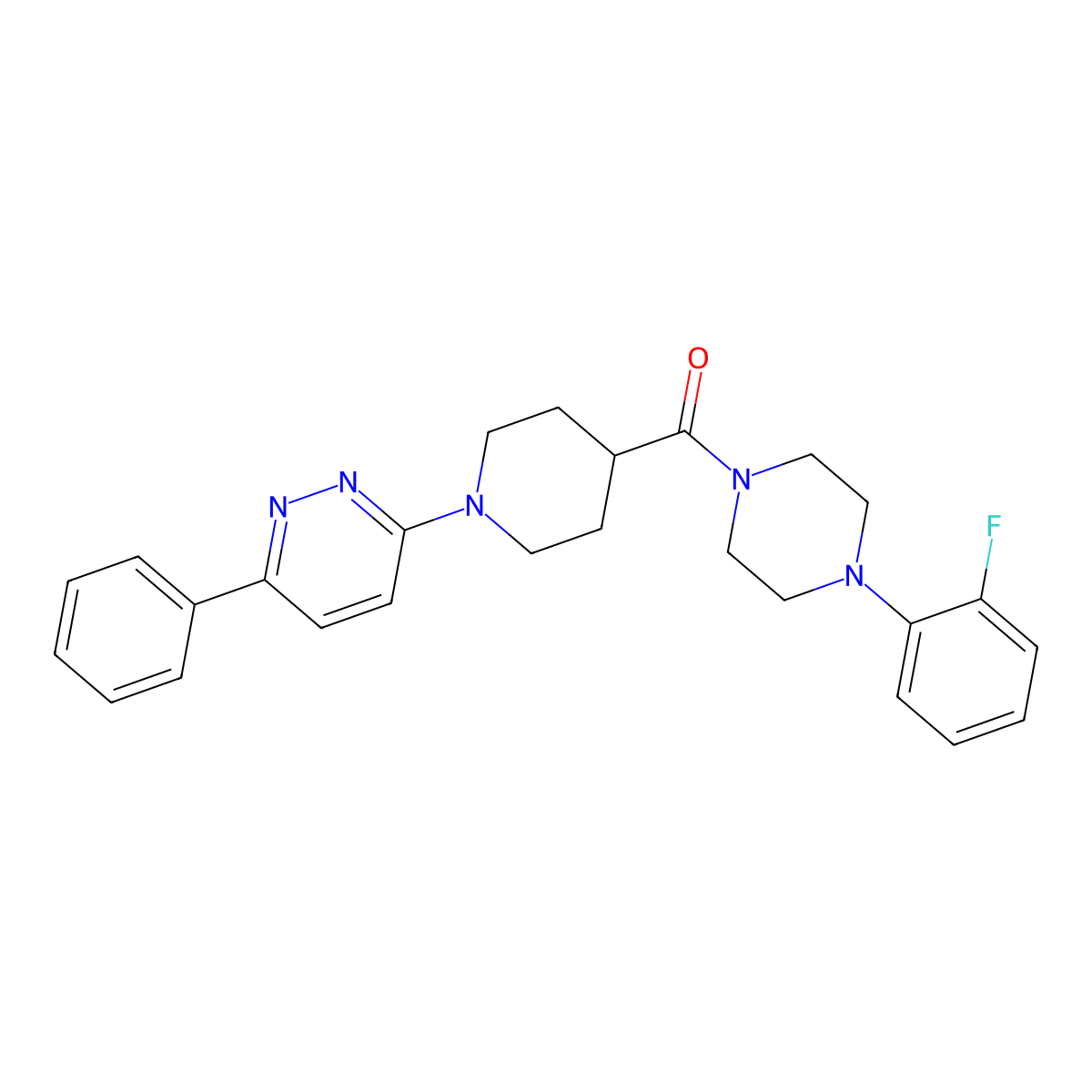 (4-(2-Fluorophenyl)piperazin-1-yl)(1-(6-phenylpyridazin-3-yl)piperidin-4-yl)methanone molecular structure, CAS 1105230-36-1