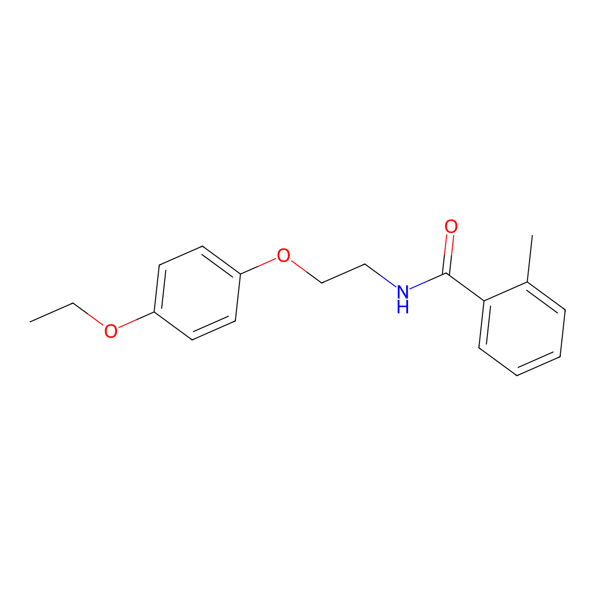 N-[2-(4-ethoxyphenoxy)ethyl]-2-methylbenzamide molecular structure, CAS 1105230-38-3