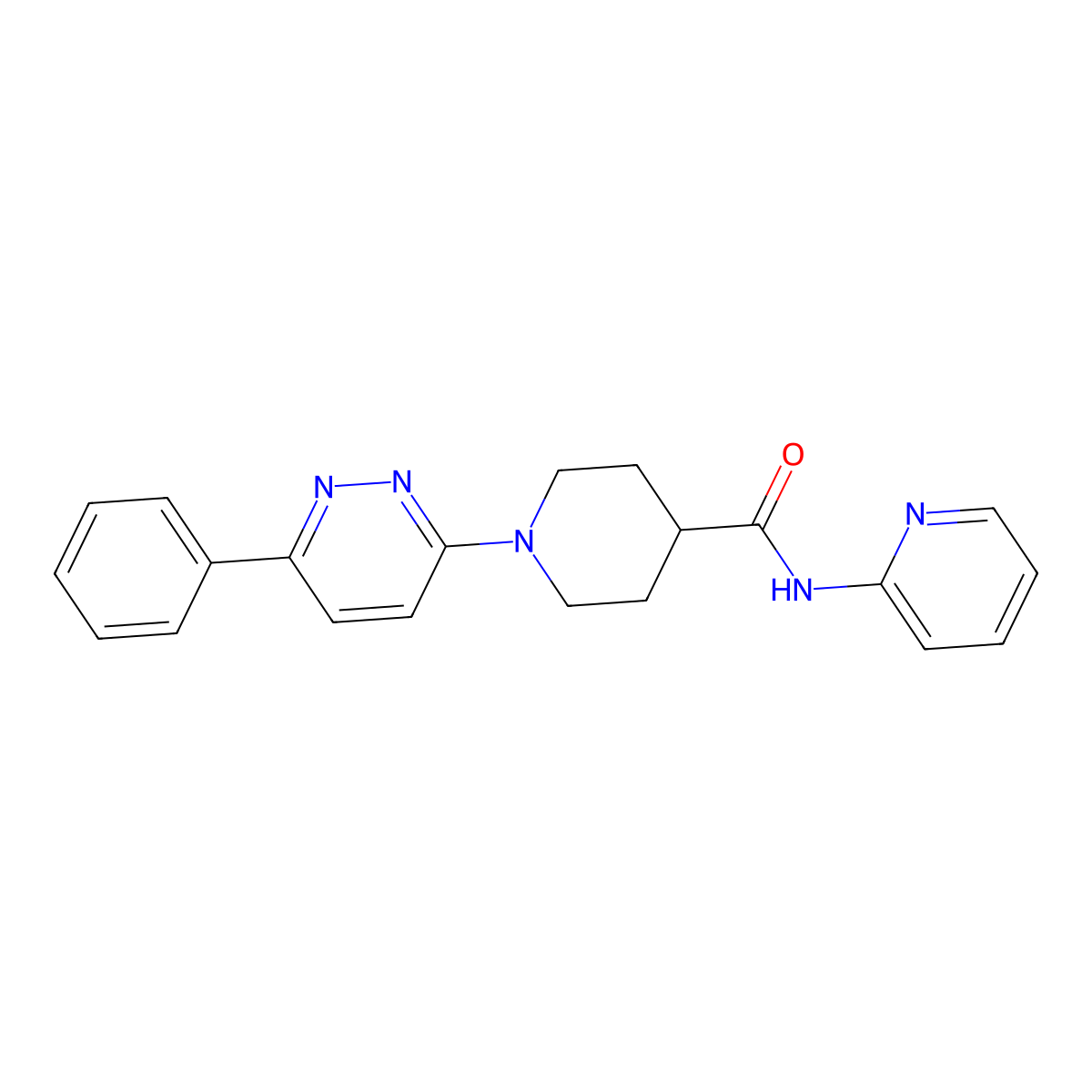 1-(6-phenylpyridazin-3-yl)-N-(pyridin-2-yl)piperidine-4-carboxamide molecular structure, CAS 1105230-59-8