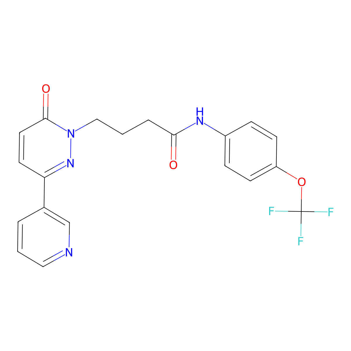 4-(6-oxo-3-(pyridin-3-yl)pyridazin-1(6H)-yl)-N-(4-(trifluoromethoxy)phenyl)butanamide molecular structure, CAS 1105230-71-4